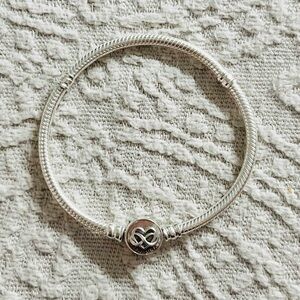 Pandora Moments Heart Infinity Clasp Snake Chain Bracelet